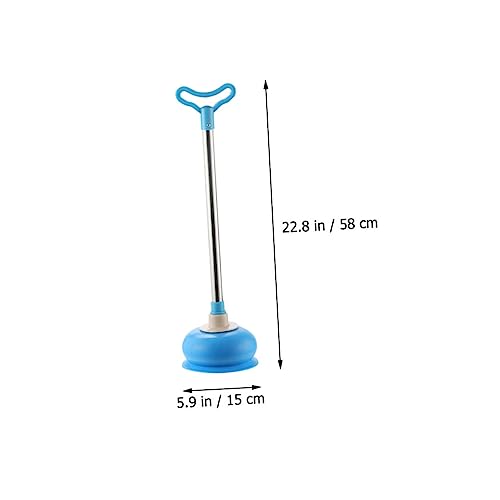 Déboucheur Puissant de Canalisation Bleu Outil Pratique pour Nettoyage des WC Maison Bureau et Hôtel Pompe à Piston Haut