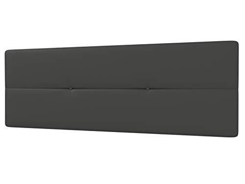 LA WEB DEL COLCHON - Cabecero Tapizado Génova para Cama de 135 (145 x 55 cms) Gris Ceniza | Cama Juvenil | Cama Matrimonio | Cabezal Cama | Cabeceros tapizados Dormitorio