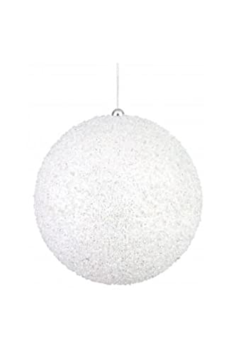 BIZZOTTO Palle di Natale Bianca Grande Ø 200 mm per Albero Addobbi Decorazioni Natalize Pallina Moderna Sfera PL Christie Bianco D200