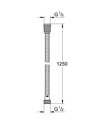 GROHE VitalioFlex Metal Long-Life, Shower Hose 1.25 m, (Tensile Strength 75 kg, Pressure Resistance Up to 16 Bar - Image 2