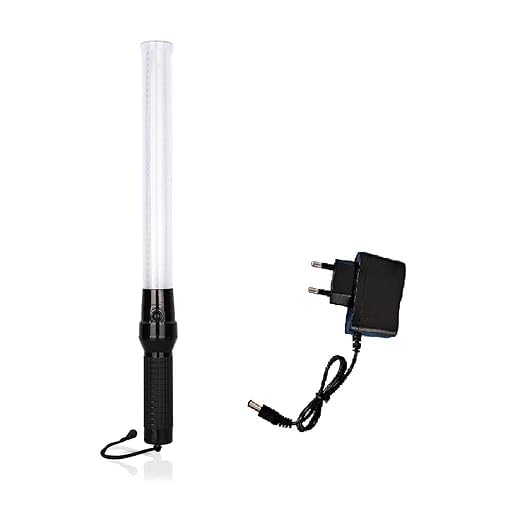 LED Baton Light Stick Rechargeable - Red & Green Blinking Traffic Control Signal Light for Road Safety, Security, Parking and Emergency Use with Charger (Pack of 1)-image-34