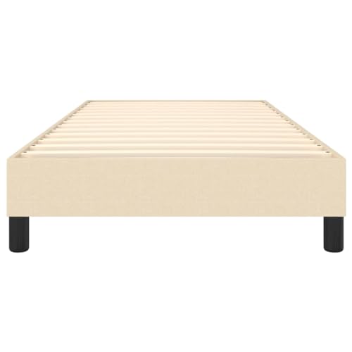 AJSEOYBS Bettrahmen,Bettlattenrost,Plattformbett,Boxspringbett Creme 80x200 cm StoffGeräuschlos,Geeignet für Schlafzimmer Leicht zu installieren – Bild 7