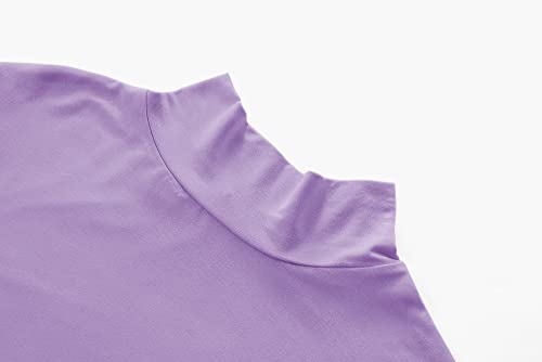 Image of Kindcall Womens Slim Fitted Mock Turtleneck Tops Long Sleeve Lightweight Base Layer Shirts