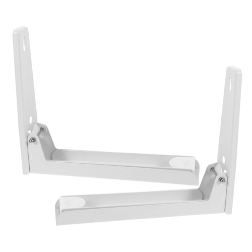 NIYANGLE 2 piezas Soporte Plegable de Pared para Microondas de Acero Inoxidable y Resistente Estante Telescópico para Hornos de Cocina