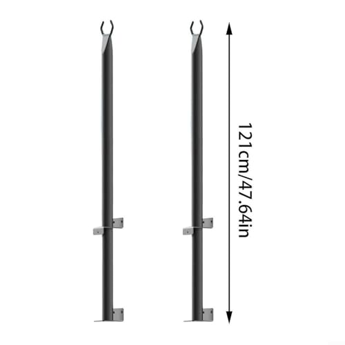 Poteaux lumineux navette d'extérieur en métal – Support de suspension réglable pour patio, jardin, terrasse, mur et clôture – Solution de montage 42 x 8 x 8 cm (lot de 2)