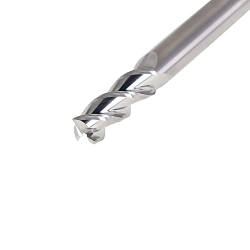 Image of findmall 5Pcs 3 /8 Inch Helix Carbide End Mill 3 Flute 1 Inch Length of Cut Fit for Aluminum Cut Non-Ferrous Metal Upcut CNC Spiral Router Bit