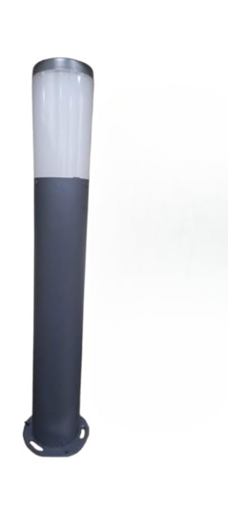 Outdoor Bollard Light, Dark Grey, Tall Post Garden Lamp, Ground Mounted Pathway Lighting-image-29