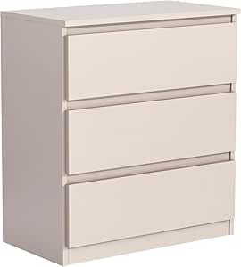 Komoda 70 cm, 3 szuflady, kaszmir | Kredens, salon przedpokój sypialnia, nowoczesne meble do sypialni, szafka na komodę 70 x 78,5 x 39,5 cm