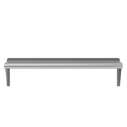 Image of AmGood 10 in. x 36 in. Stainless Steel Wall Shelf | NSF | Metal Shelving | Garage, Laundry, Storage, Utility Room | Restaurant, Commercial Kitchen