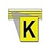 Brady 1500-K, 94720 0.375" x 0.25" B-946 1500 Series Letter Label w/Legend: K, 50 Cards