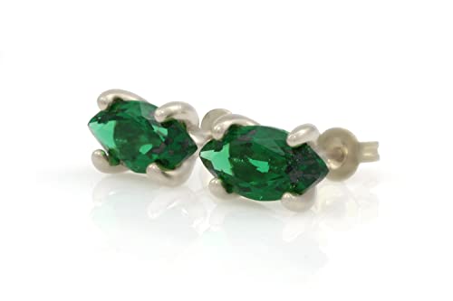 Boucles d'Oreilles Émeraude Argent 925 : Bijou Vintage Élégant