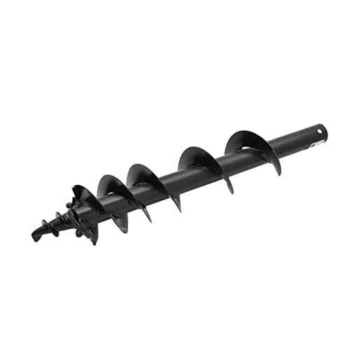Tool Tuf Pole-Star 6" Diameter Compact Auger (36" Length) for 3-Point Tractor Diggers w/2" Round Shaft & Dual-Bolt Connection