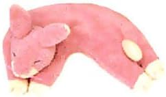 Bunny Eye Pillow, Pink/White