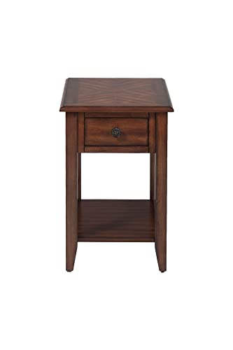 Jofran: , Medium Oak, Chairside Table, 16"W X 24"D X 24"H, Medium Brown Finish, (Set Of 1) #TOP18