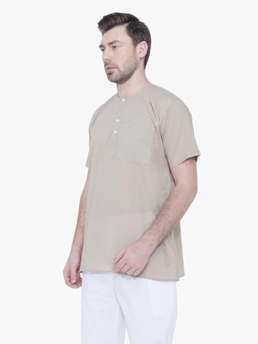 Image of Rajubhai Hargovindas Men's Pure Cotton Short Kurta | Pack of 2 |