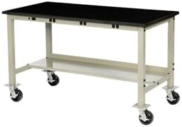 Mobile Lab Bench with Power Apron - Phenolic Safety Edge - Tan - 72 x 36 in.