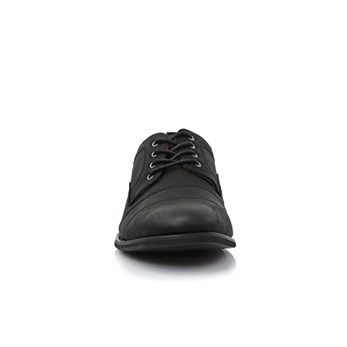 Image of Ferro Aldo Men's Modern Cap-Toe Derby Collection | Statement Dress Shoes in Floral, Woven, & Classic Styles