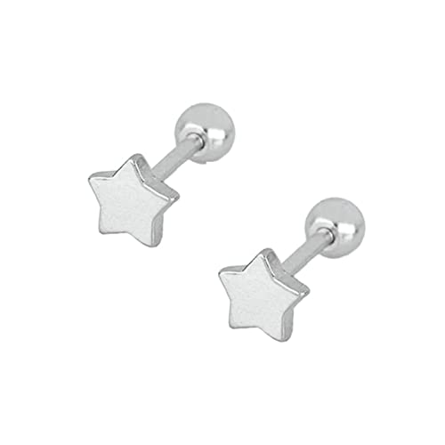 Boucles d'oreilles en Argent Clous Étoile pour style quotidien