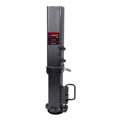 NBJINGYI 25000lbs Square hitches Gooseneck Trailer Coupler 2-5/16 Ball Capcacity 8 Adjustment Black with Load Pin