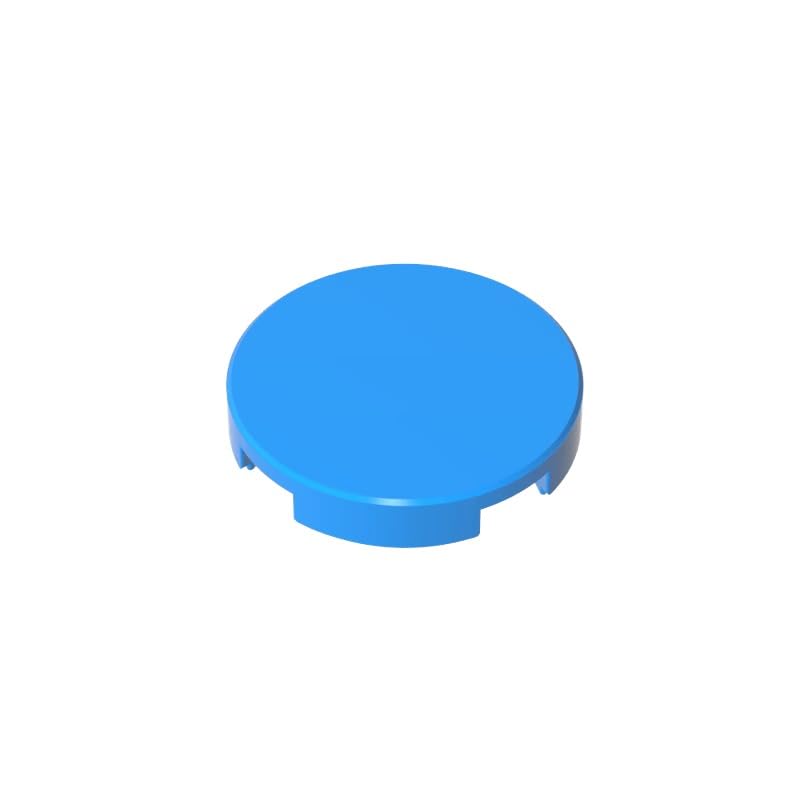 Gobricks 14769 Circular Plate Tile Round 2x2 with Bottom Stud Holder 50 Pieces GDS-611 Compatible with Lego Building Blocks Color:Dark Azure — image 1