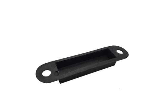 Door Latch Keep Strike Dust Box Black Plastic Large 115mm