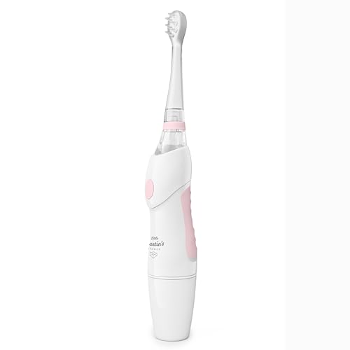 Image of Little Martin's: Baby Electric Toothbrush - Pink - Sonic Vibration, Flashing Lights, Timer, 2 Soft Bristle Heads, Gentle Cleaning, Kids Oral Care