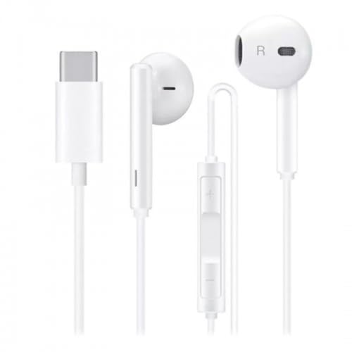 Wired USB-C Headphones, In-Ear Noise-Isolating Wired Headset with Mic & Volume Control, Noise cancellation type-C Earphones Compatible for all Type C Devices