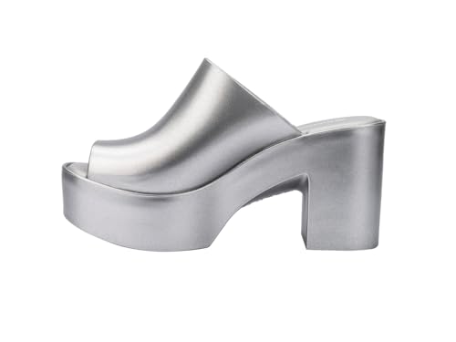 Image of Melissa Mule Heel Collection - Fashion Sandal for Women - Iridescent Comfortable Mule Style - High-Shine Upper with Bubblegum Scent - Chic and Sophisticated
