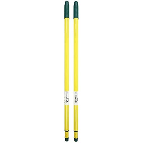 Novaliv 2X Teleskopstiel 72 - 125 cm 2 TLG Universalstiel Stab Ersatzstiel Besenstiel mit Gewinde Ersatzteil Stiel Ersatz Teleskopstange Teleskop (2, Ersatzstiel) Cover