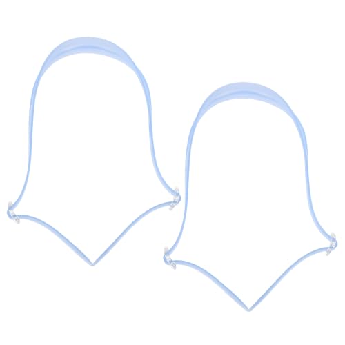 HOLIDYOYO Correas de Repuesto para Gafas de Natación de Silicona Azul y Hebillas Transparentes, Banda Ajustable para Máscara de Buceo y Snorkel, Accesorios para Piscina y Deportes