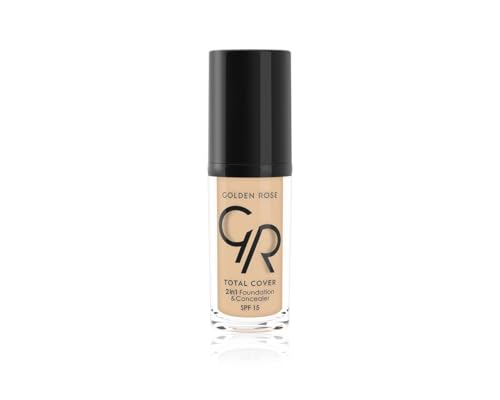 GOLDEN ROSE FUNDACIÓN TOTAL 2 EN 1 SPF15 Y CONCELENTE 01 PORCELAIN