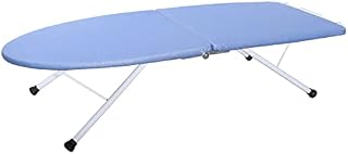 Aqualin Tabletop Ironing Board, Heavy Duty Padded Cotton Cover with Folding Legs, Foldable 97*30cm Ironing Station for Home, Small Spaces, Sewing Room or Dorms Color Blue