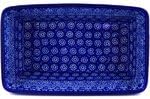 Polmedia Polish Pottery Loaf Pan 8" - Winter Frost Pattern Handmade in Boleslawiec Poland by Ceramika Artystyczna + Certificate of Authenticity