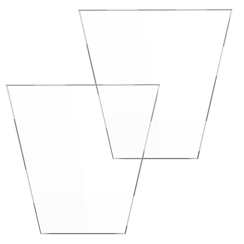 Yookeer 2 Pcs Tempered Glass Pane for Outdoor Gaslights Clear Heat-Resistant Replacement Glass Thick (Standard)