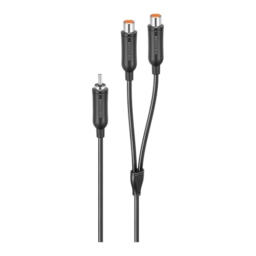 Cable divisor RCA adaptador audio macho hembra duplicador para subwoofer sistema estéreo y amplificador