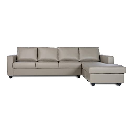 Image of Wakefit Sofa Set | 3 Year Warranty | Sofa 3 Seater, 3 Seater Sofa for Living Room, Wooden Sofa Set, 3 Seater + Right Aligned, Sofa for Living Room - Napper(Jindal : Cappuccino)