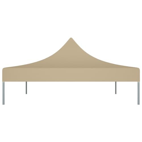 Homgoday Dak voor feesttent, 4 x 3 m, beige, 270 g/m², meubels, tuinpaviljoen, opvouwbaar, voor tuin, balkon, terras - Afbeelding 5