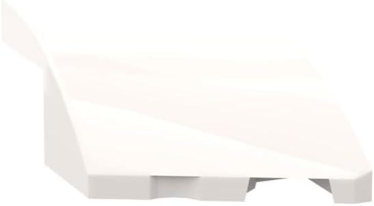 Gobricks GDS-90252 80178 3x2 Wedge Curved Brick Right, White, 20 pcs