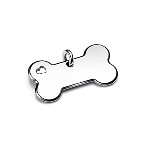PANDORA Moments Haustiere Hundeknochen Halsbandanhänger aus Edelstahl, kompatibel mit Haustierhalsband aus lederfreiem Stoff, 312269C00