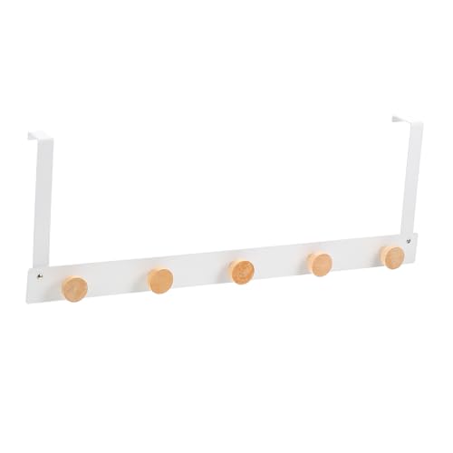 HOOTNEE Gancho Trasero para Puerta de Hierro de Color Claro sin Perforaciones Organizador Colgador