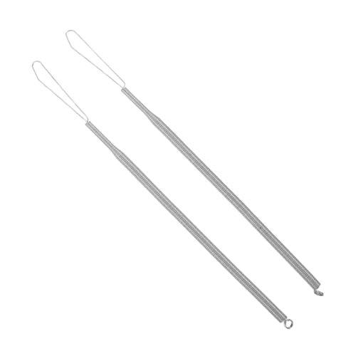 Cierrapuertas de resorte automático metálico de 450 mm con gancho para puertas pesadas (2 uds) 2