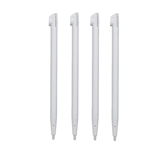 GGZone 4 lápices capacitivos de plástico para pantalla de consola de juegos, repuesto para Nintendo 2DS Tactil, accesorios de consola de juegos (4 unidades, blanco)