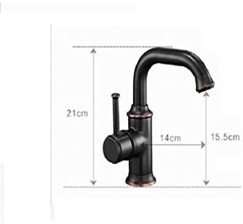Robinet de lavabo en laiton antique noir pour une salle de bain rétro chic - 4