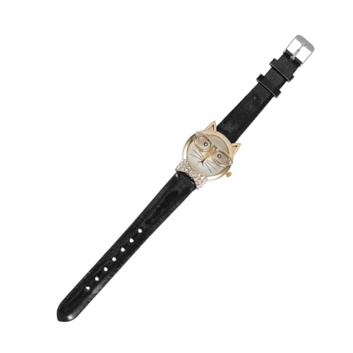 LIOOBO 猫顔デザイン 腕時計 レディース 可能バンド カジュアル ファッション ジュエリー感 猫フェイス ウォッチ 女性用 通勤 通学