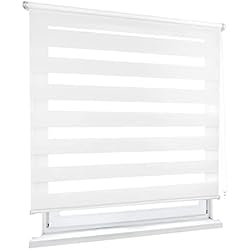 Persianas Dia Y Noche Home Depot HOME MERCURY - Estor Enrollable de Doble Capa Noche y Día,fácil instalación (160 X 180 CM, Blanco)