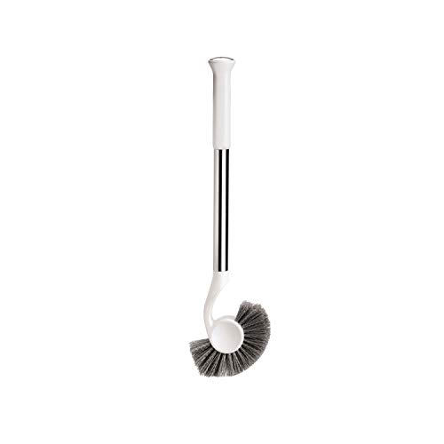 Image of simplehuman Replacement Toilet Brush Head, Easy Screw On, Stiff Outer Bristles, White Plastic