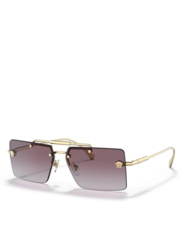 Versace VE 2245 10028H Gold Metal Rectangle Sunglasses Purple Gradient Lens - image 2