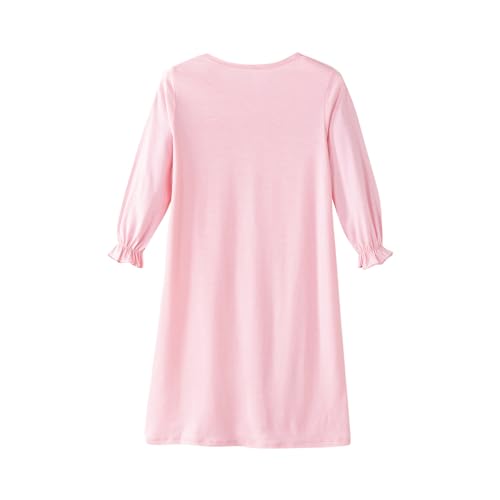 PATPAT Toddler Kid Girl Princess Nightgown Lace Ruffle Long Sleeve Sleep Dress Wear Pajamas Shirt 3-14 Years2