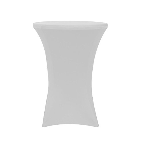 81,3 cm highboy Cocktail rund Stretch Spandex Tischdecken weiß Cover
