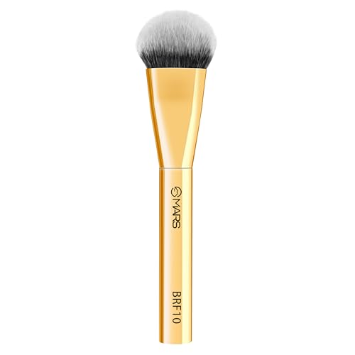 MARS Artist's Arsenal Flat Foundation Brush | Superior Coverage | Flawless Finish | Effortless Application | Soft Synthetic Bristles | Ergonomic Handle | Versatile Function | Luxe packaging (Golden)